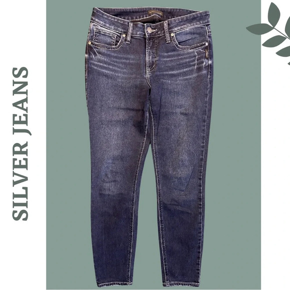 Silver Jeans Women’s Suki Skinny Mid Rise Jeans Blue Size 29 - Picture 2 of 8